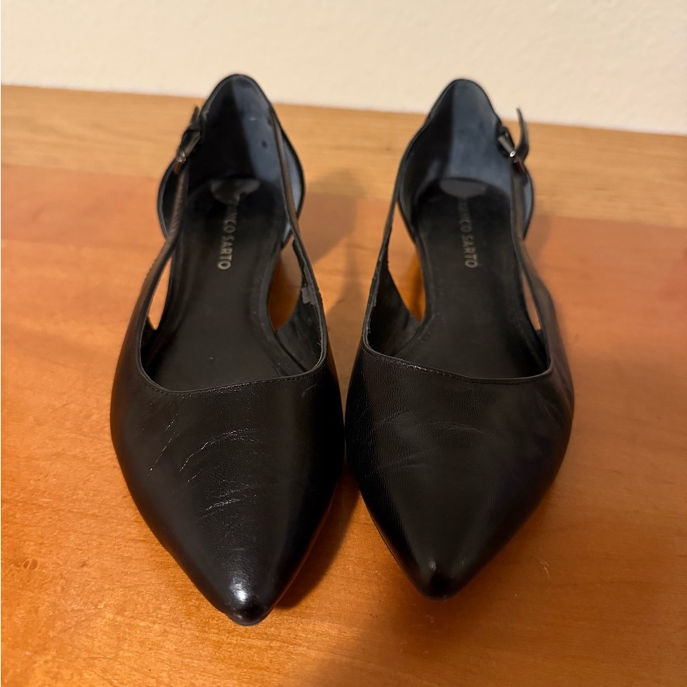 Franco Sarto Black‎ Women's Shoes Flats Leather Cut out